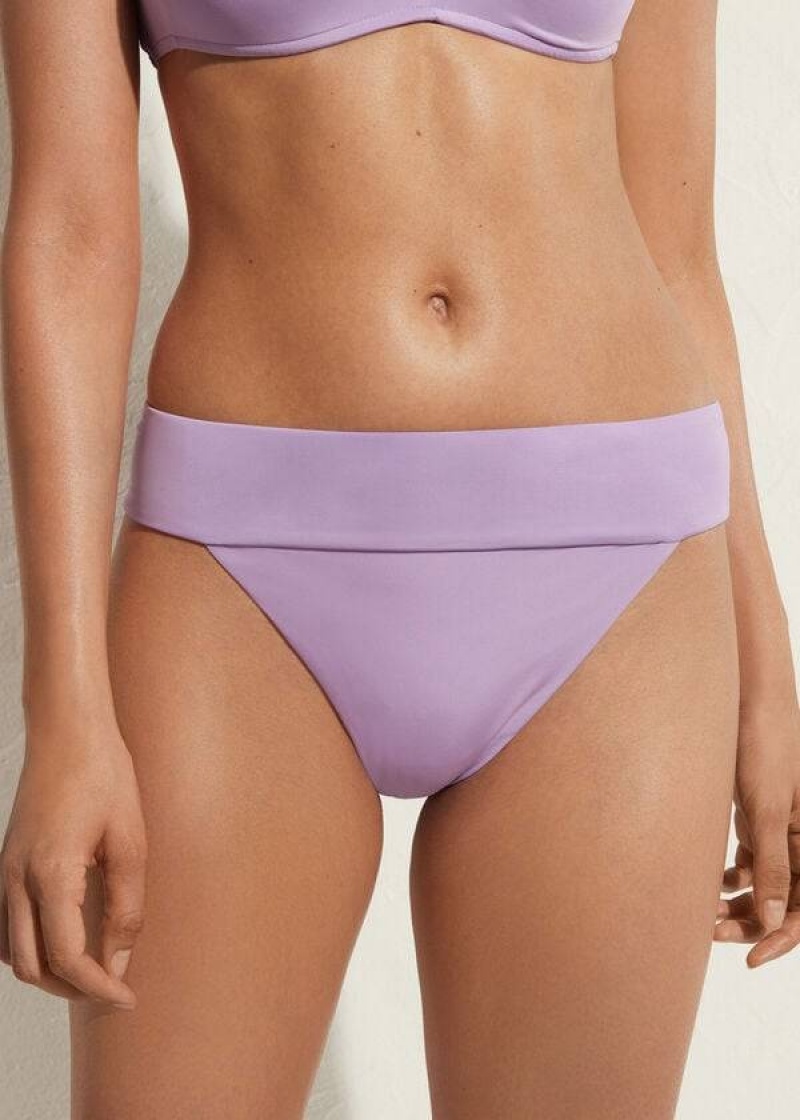 Calzedonia High Taille Brazilian Indonesia Eco Bikinihosen Damen Lila | DE2772OR