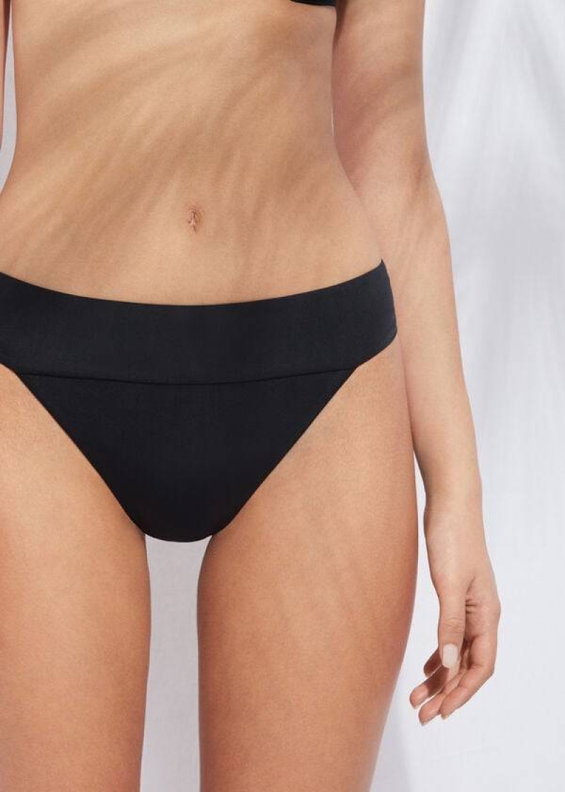 Calzedonia High Taille Brazilian Indonesia Eco Bikinihosen Damen Schwarz | DE2771PQ