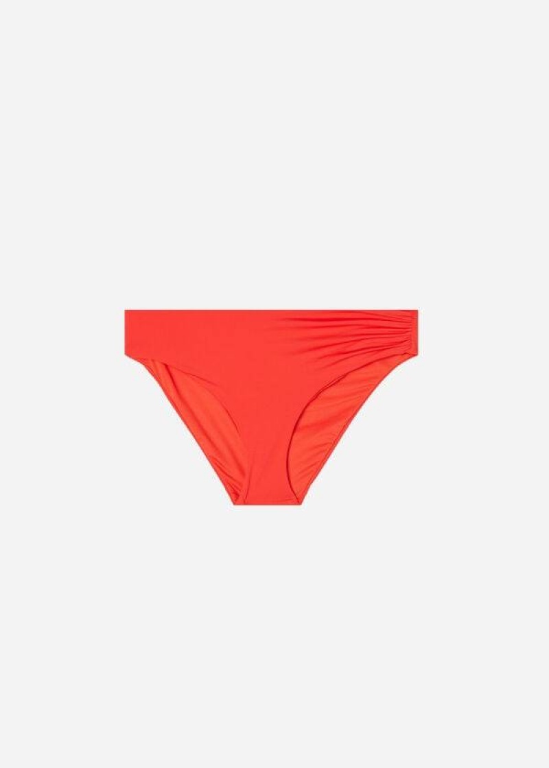 Calzedonia High Taille Indonesia Eco Bikinihosen Damen Rot | DE2766GL