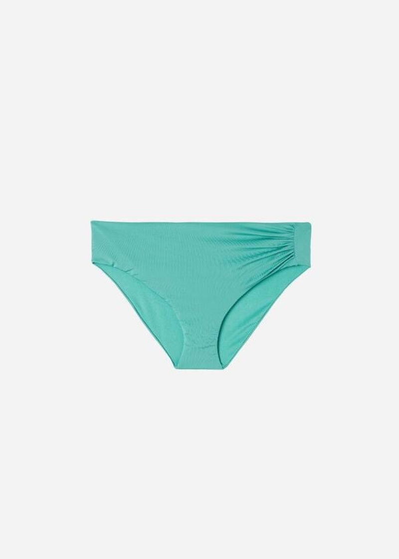 Calzedonia High Taille Indonesia Eco Bikinihosen Damen Türkis | DE2765HK