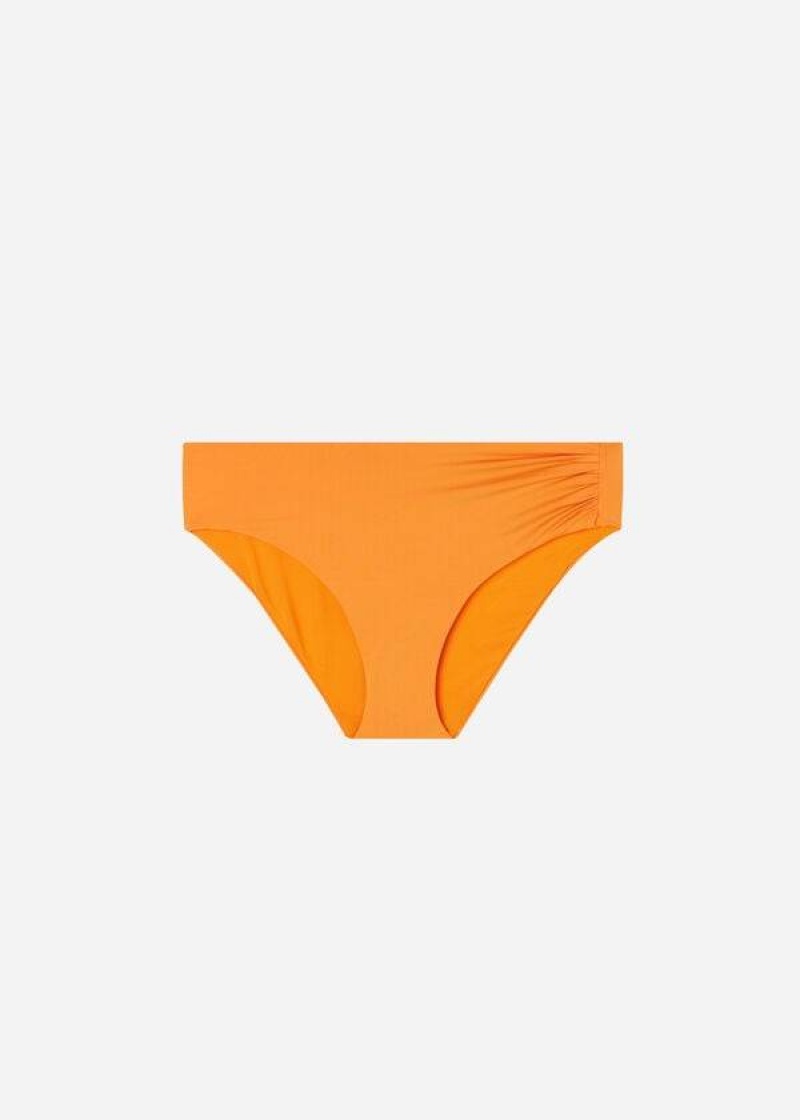 Calzedonia High Taille Indonesia Eco Bikinihosen Damen Orange | DE2764HK