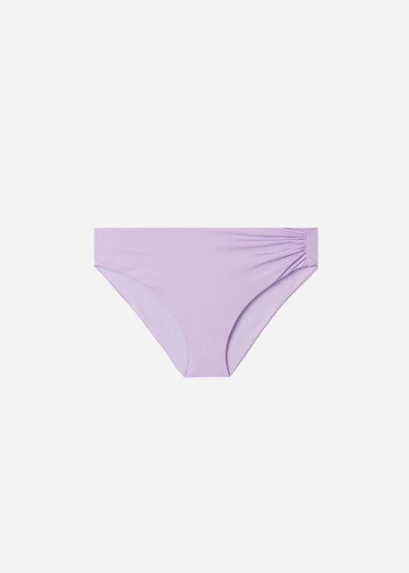 Calzedonia High Taille Indonesia Eco Bikinihosen Damen Lila | DE2763JJ