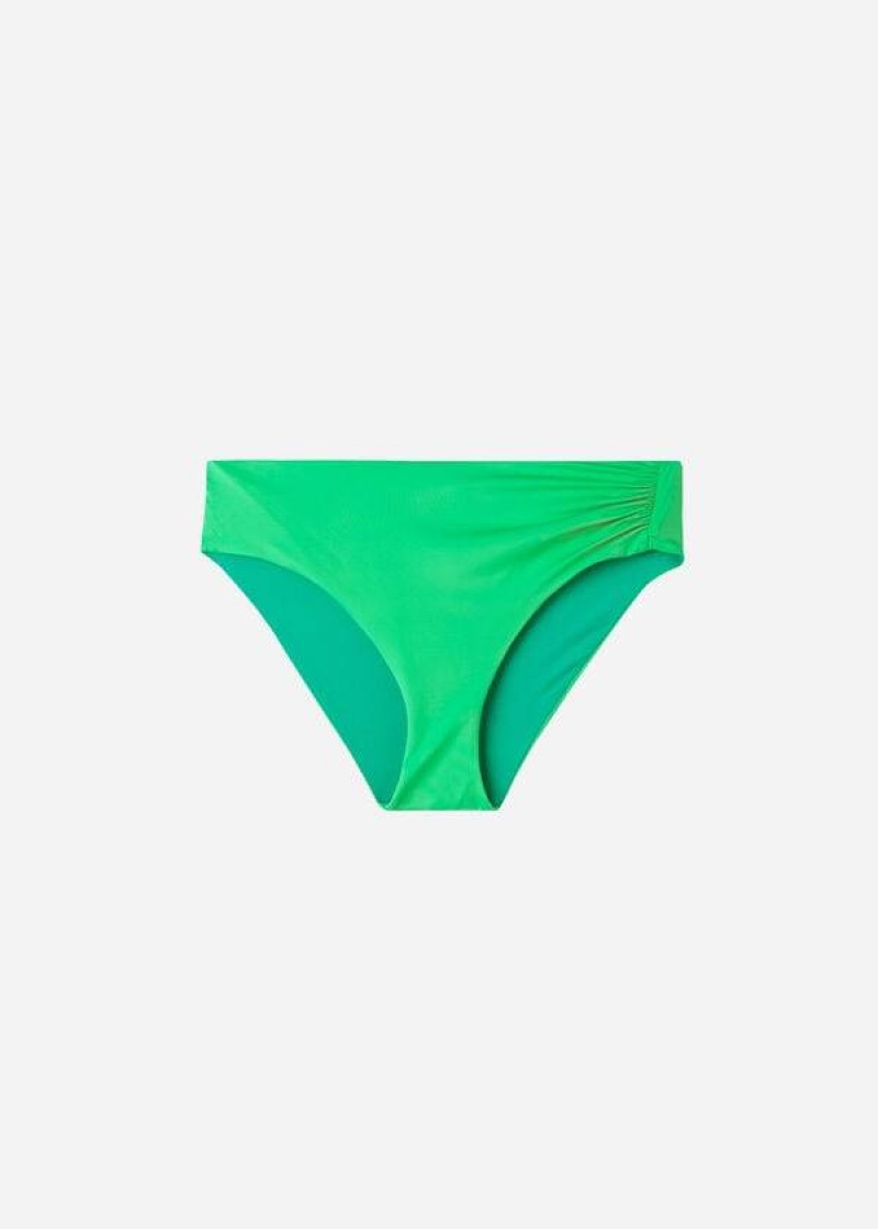 Calzedonia High Taille Indonesia Eco Bikinihosen Damen Grün | DE2761LH