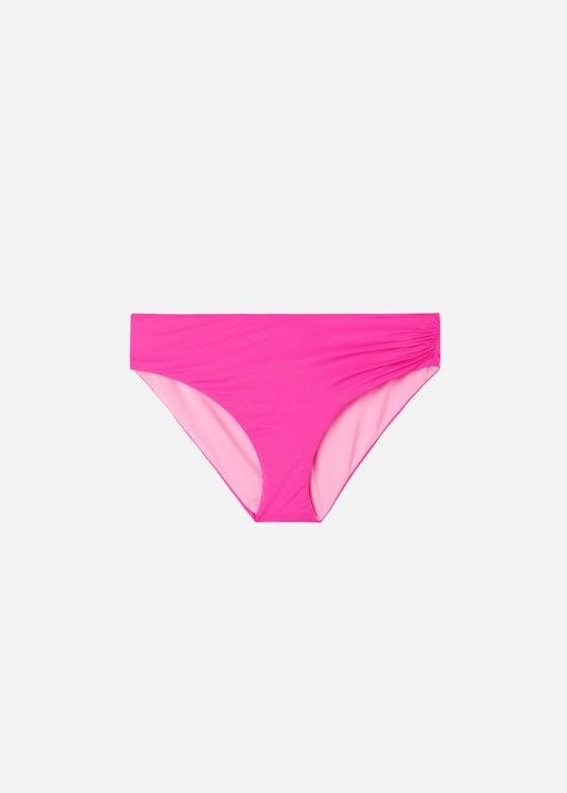 Calzedonia High Taille Indonesia Eco Bikinihosen Damen Rosa | DE2760ZG