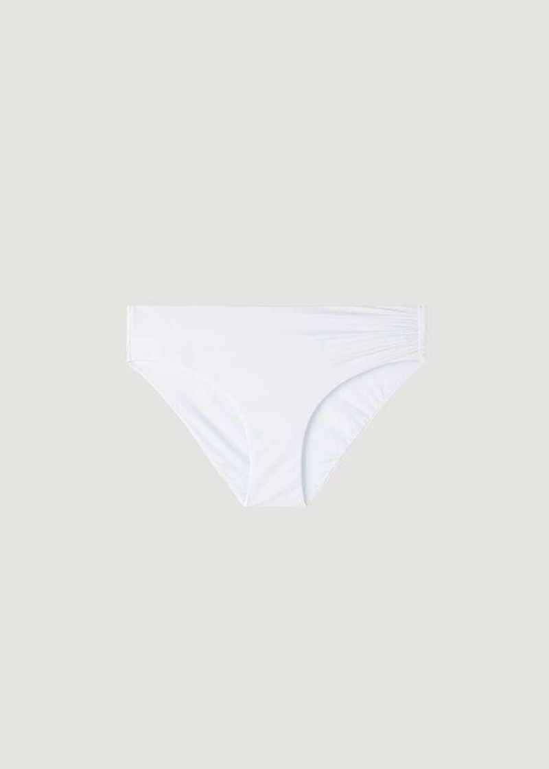 Calzedonia High Taille Indonesia Eco Bikinihosen Damen Weiß | DE2759XF