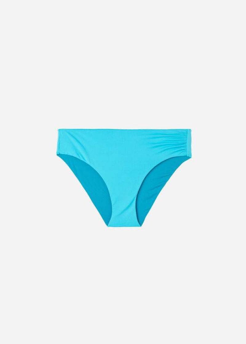 Calzedonia High Taille Indonesia Eco Bikinihosen Damen Türkis Grün | DE2758CE