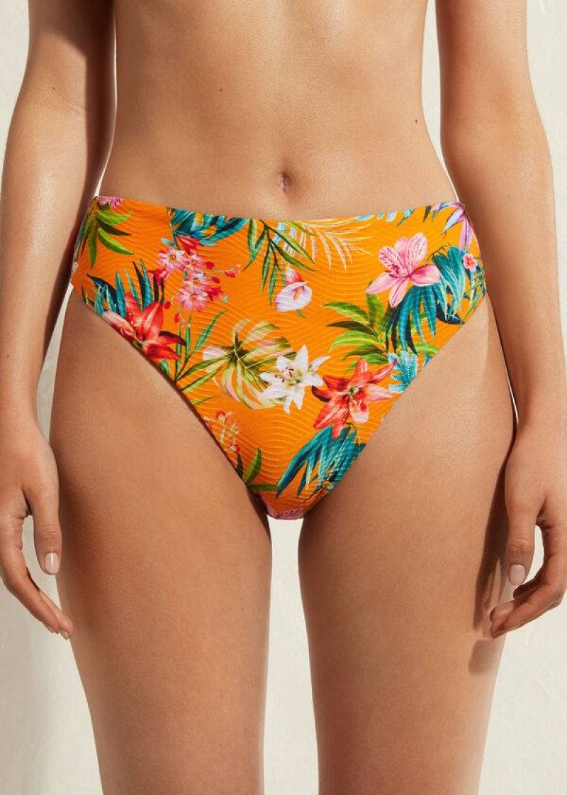 Calzedonia High Taille Rio Eco Bikinihosen Damen Orange | DE2753QZ