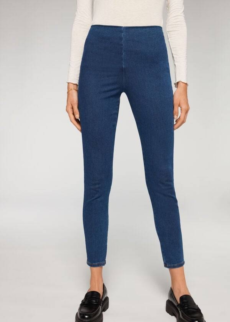 Calzedonia High Taille Schlank Denim Leggings Damen Blau | DE1533WY