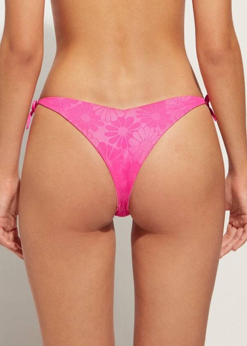 Calzedonia High V-Cut Brazilian Antibes Bikinihosen Damen Rosa | DE2781MA