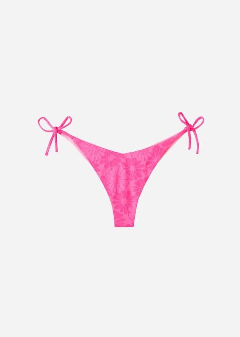 Calzedonia High V-Cut Brazilian Antibes Bikinihosen Damen Rosa | DE2781MA