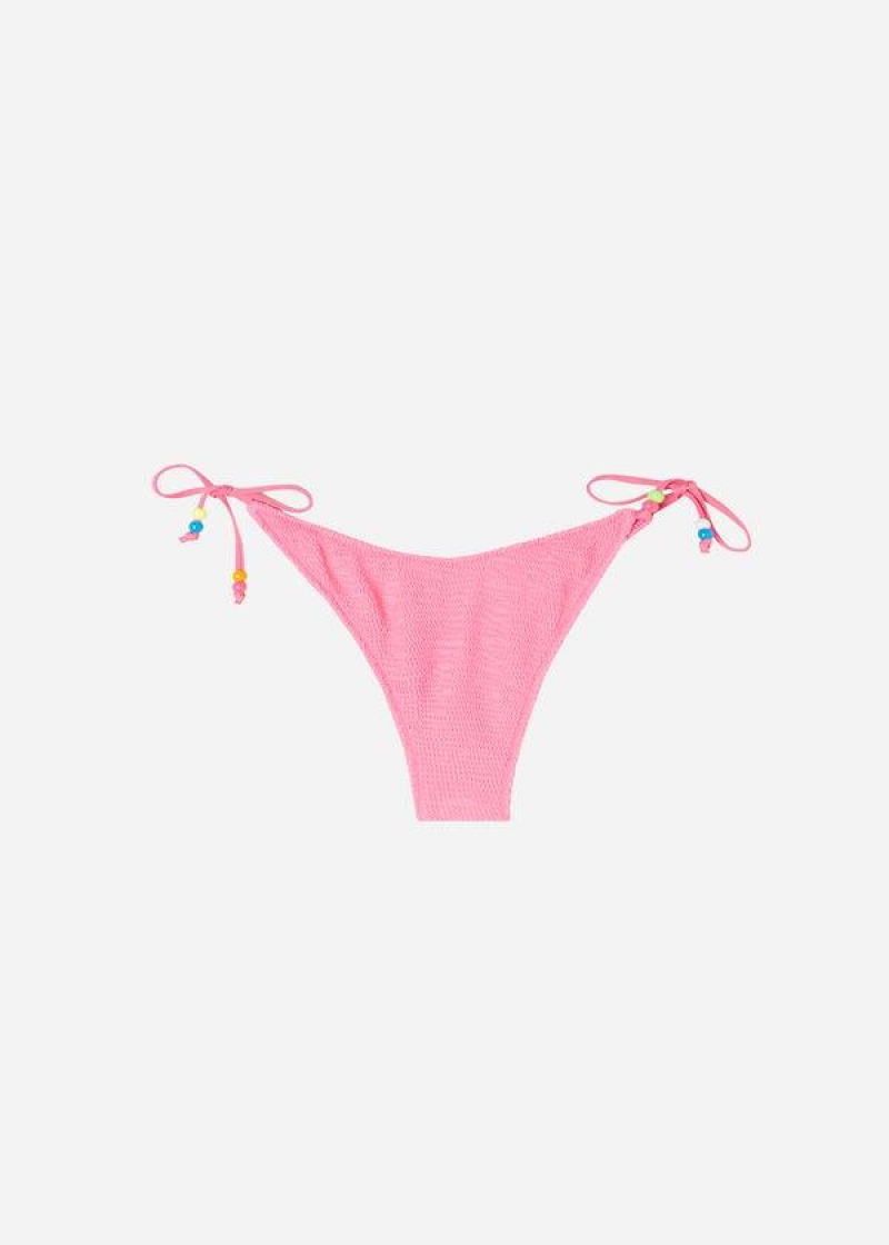 Calzedonia High V-Cut Brazilian San Diego Bikinihosen Damen Rosa | DE2777RW