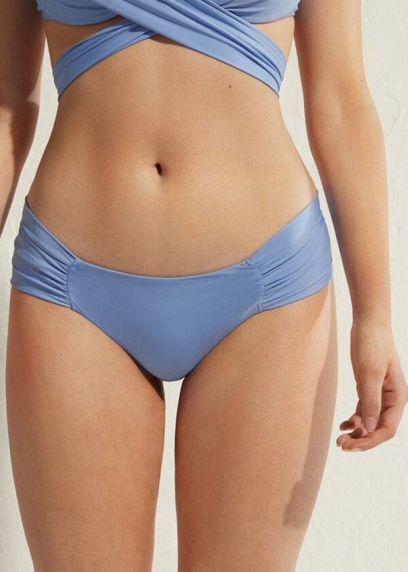 Calzedonia Indonesia Eco Bikinihosen Damen Blau | DE2724RW