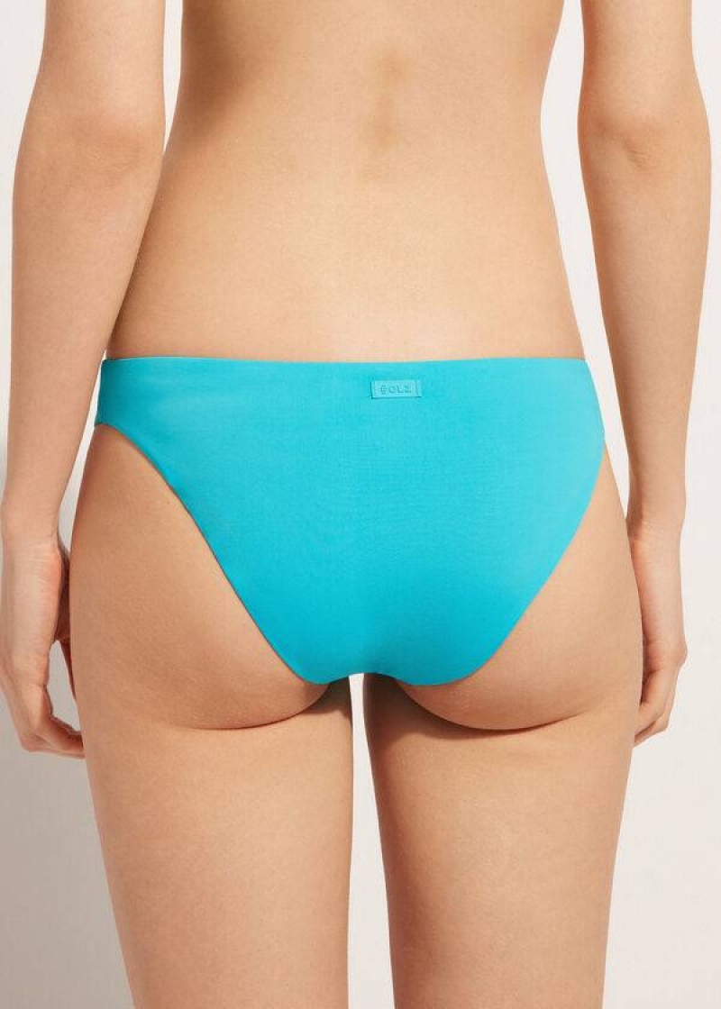 Calzedonia Indonesia Eco Low rise Bikinihosen Damen Türkis | DE2715DN