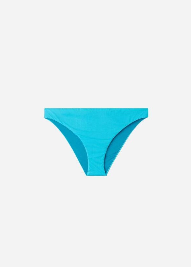 Calzedonia Indonesia Eco Low rise Bikinihosen Damen Türkis | DE2715DN