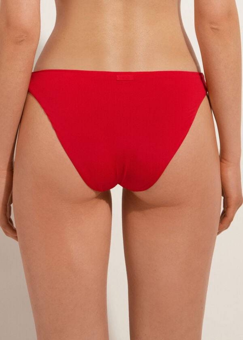 Calzedonia Indonesia Eco Low rise Bikinihosen Damen Rot | DE2714FM