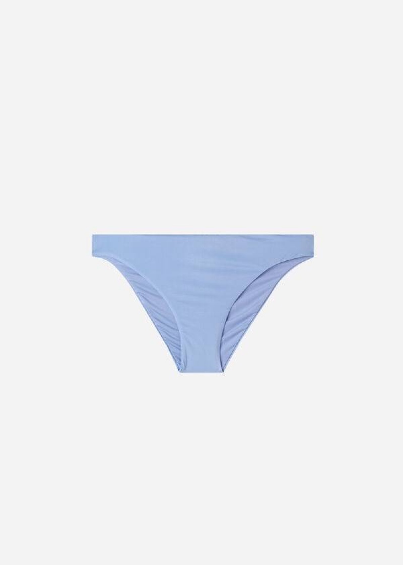 Calzedonia Indonesia Eco rise Bikinihosen Damen Blau | DE2713GL