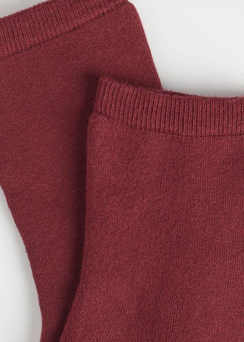 Calzedonia Kurzes Baumwoll Thermal Socken Damen Rot | DE1700DN