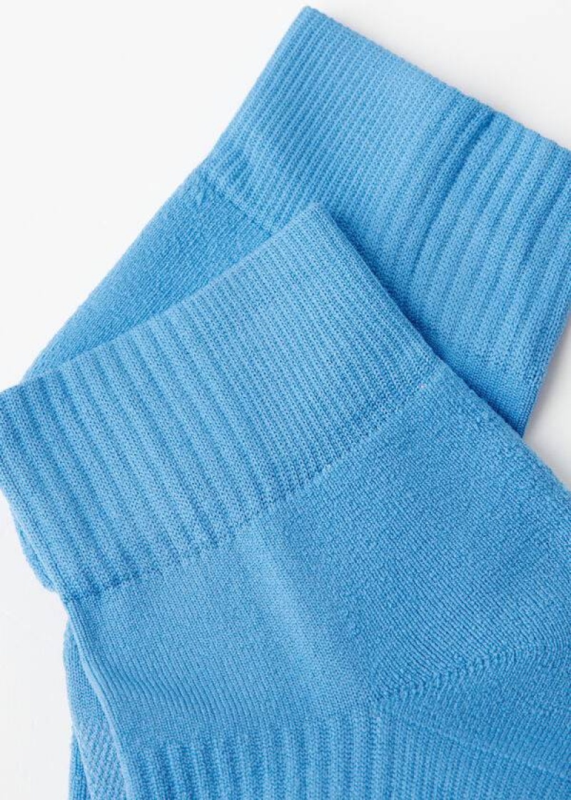 Calzedonia Kurzes Sport Socken Damen Blau | DE1671PQ