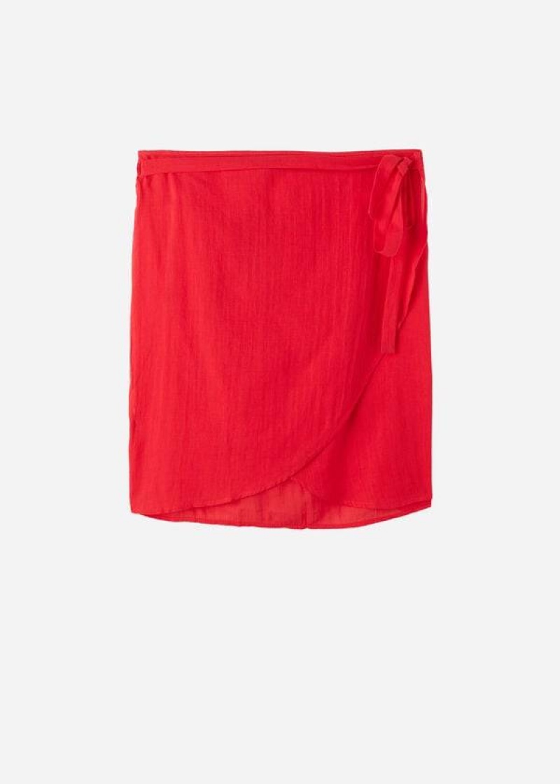 Calzedonia Kurzes Wrap Sarong Cover-Ups Damen Rot | DE2051MA