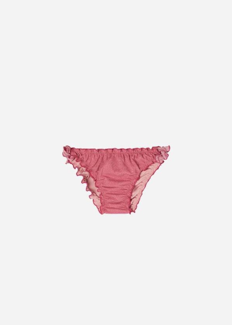 Calzedonia Lamé Bottom Lisbona Badeanzüge Kinder Rosa | DE1151PQ