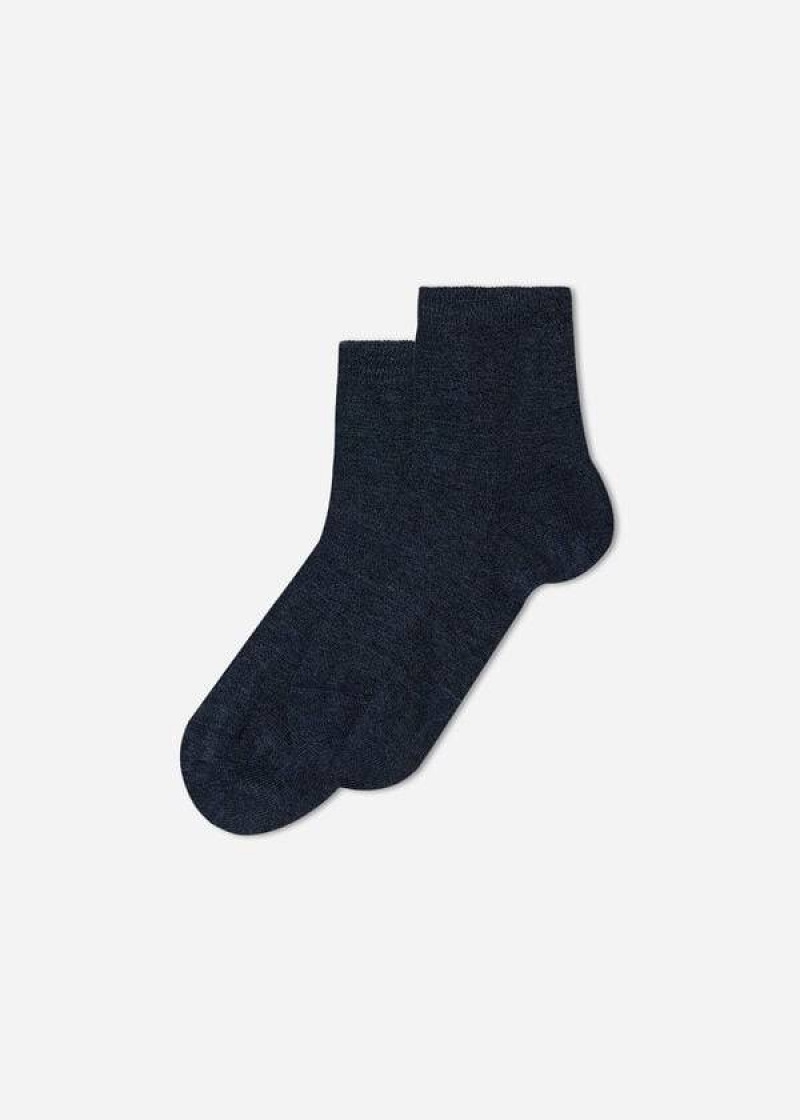 Calzedonia Light Baumwoll Kurzes Socken Kinder Blau | DE1081KI