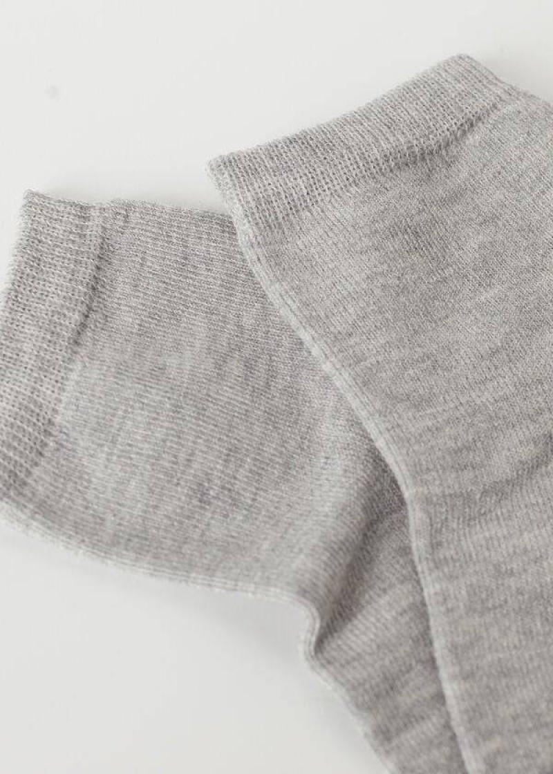 Calzedonia Light Baumwoll Kurzes Socken Kinder Grau | DE1005ZG