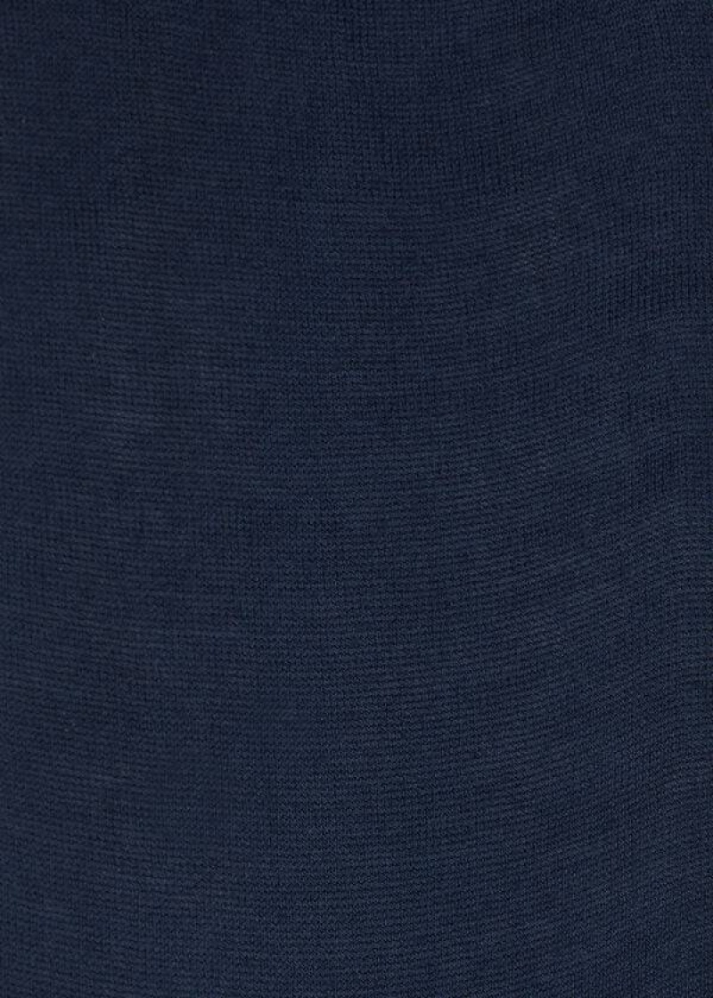 Calzedonia Lisle Thread Crew Socken Herren Navy | DE1383IS