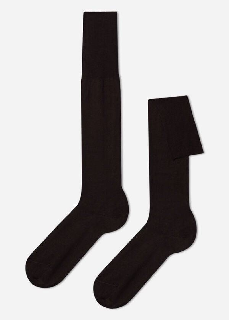 Calzedonia Lisle Thread Long Socken Herren Braun | DE1429WY