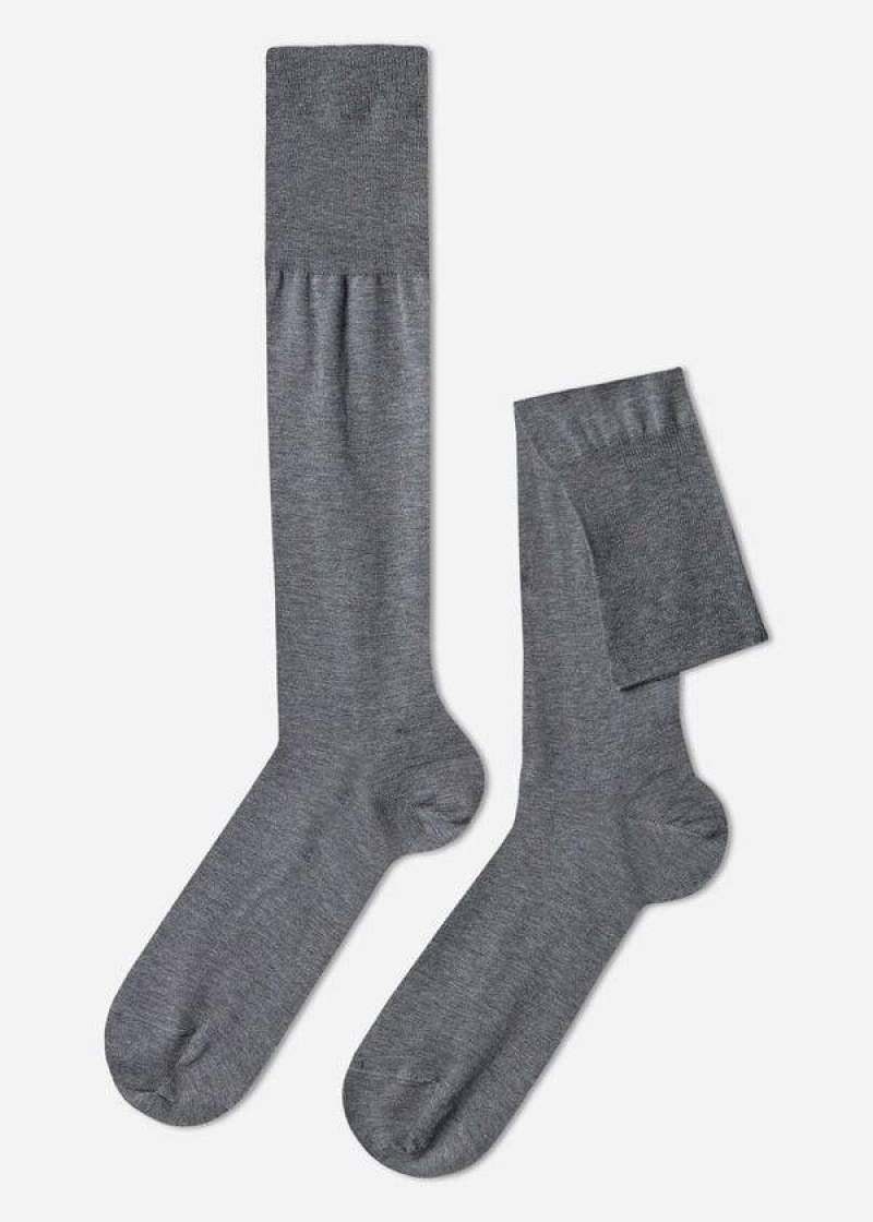 Calzedonia Lisle Thread Long Socken Herren Grau | DE1428QZ