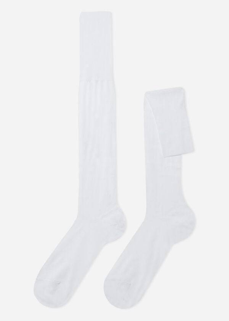 Calzedonia Lisle Thread Long Socken Herren Weiß | DE1427MA