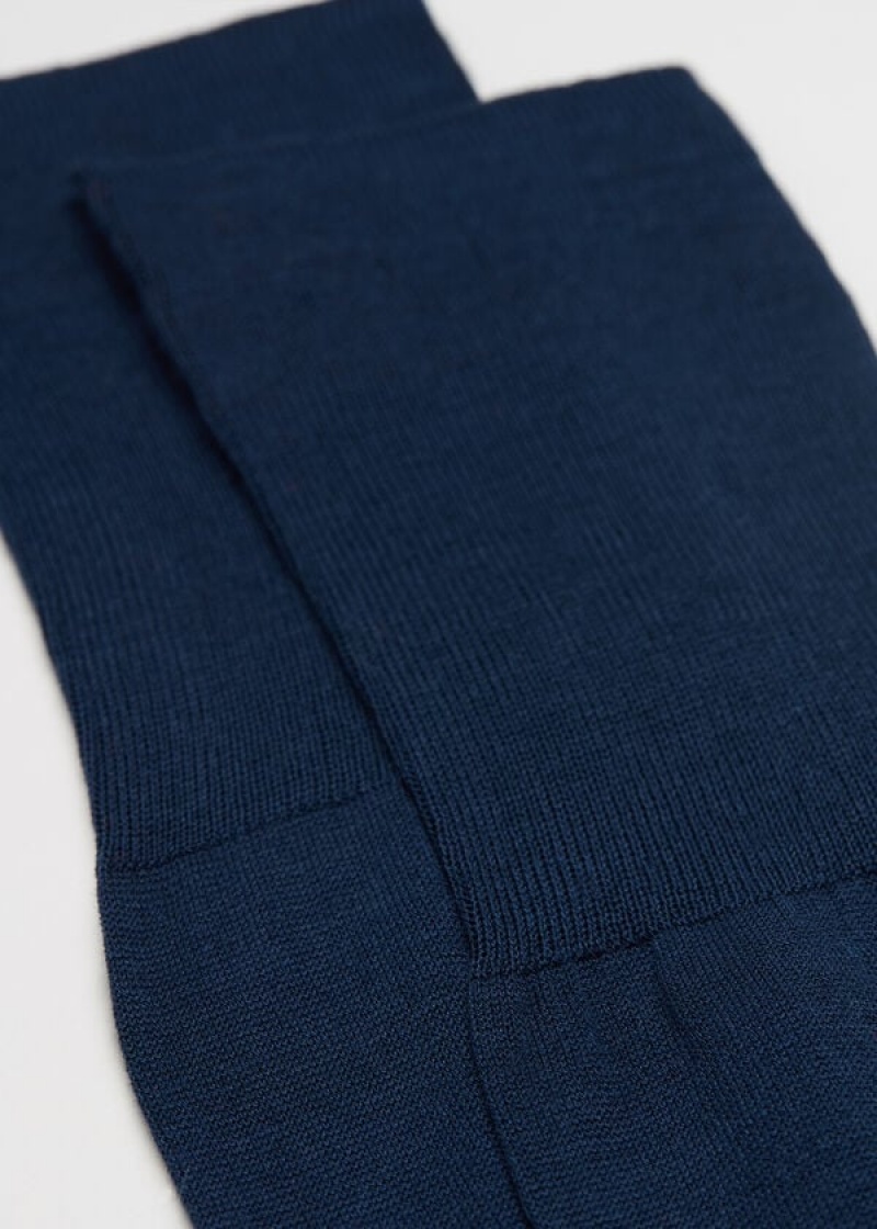 Calzedonia Lisle Thread Long Socken Herren Navy | DE1426NB