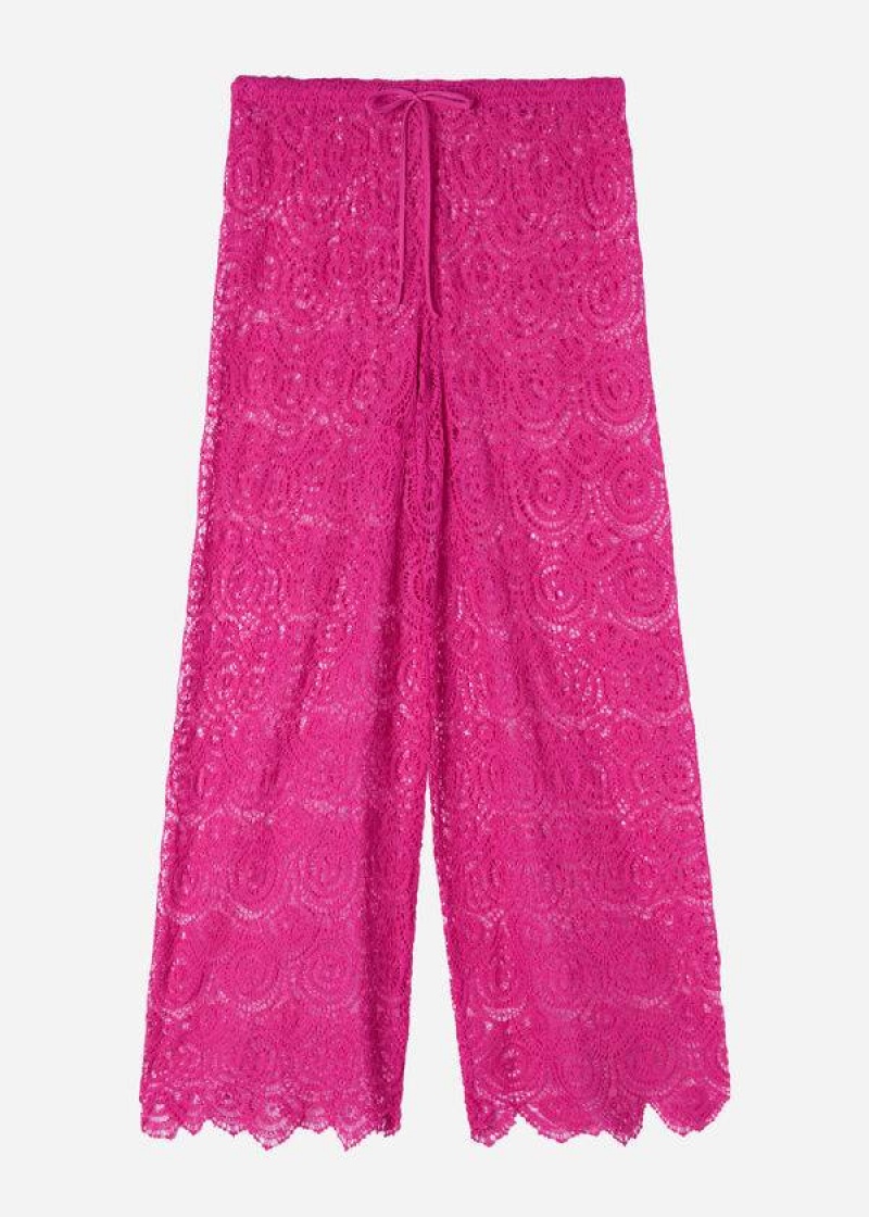 Calzedonia Long Crochet Pants Cover-Ups Damen Rosa | DE2057YU