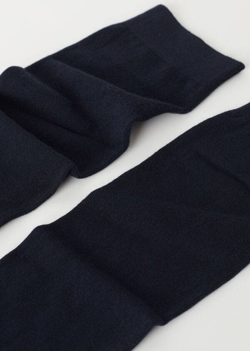 Calzedonia Long with Cashmere Socken Damen Blau | DE1942XF