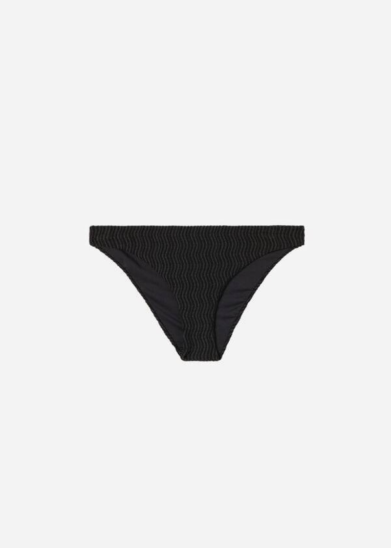 Calzedonia Mykonos Bikinihosen Damen Schwarz | DE2685BC