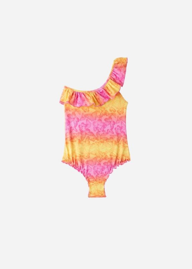 Calzedonia One-Piece Polly Badeanzüge Kinder Gelb | DE1144EX