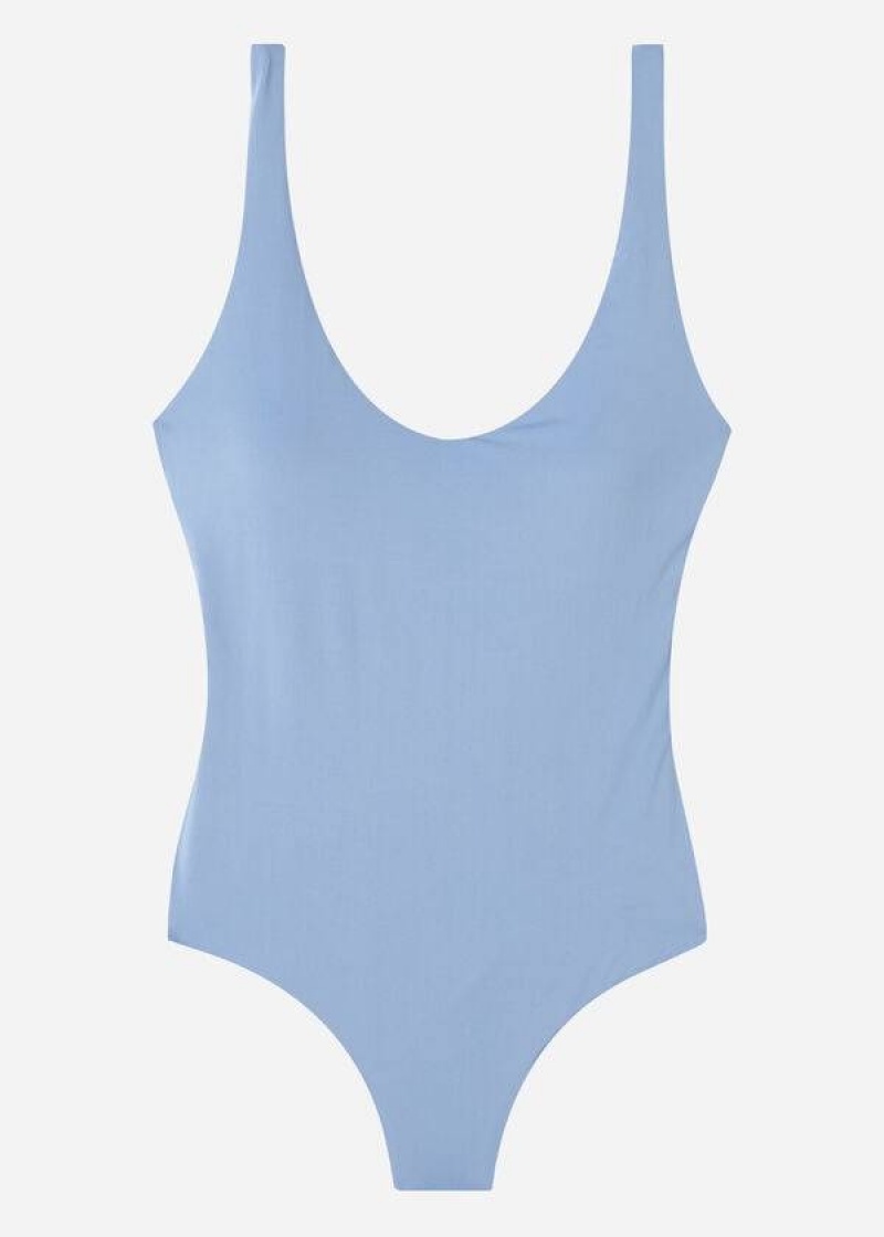 Calzedonia One Piece Indonesia Eco Badeanzüge Damen Blau | DE2031YU