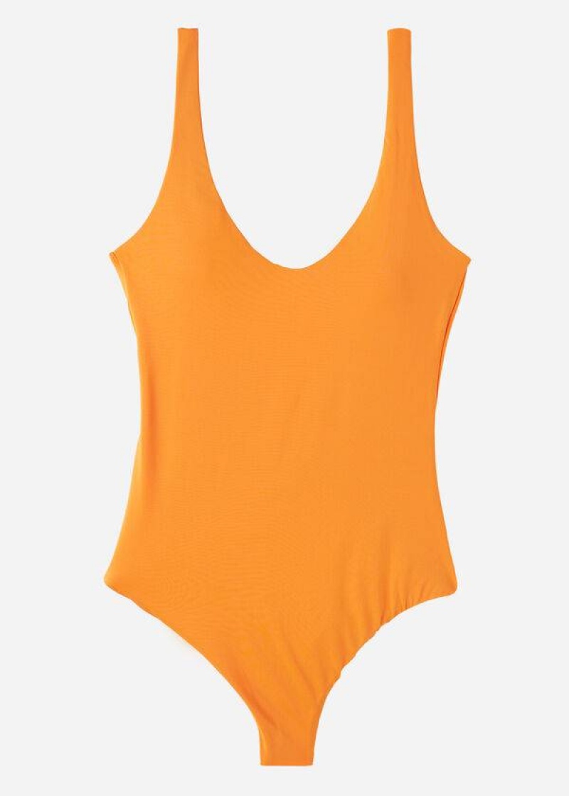 Calzedonia One Piece Indonesia Eco Badeanzüge Damen Orange | DE2028EX