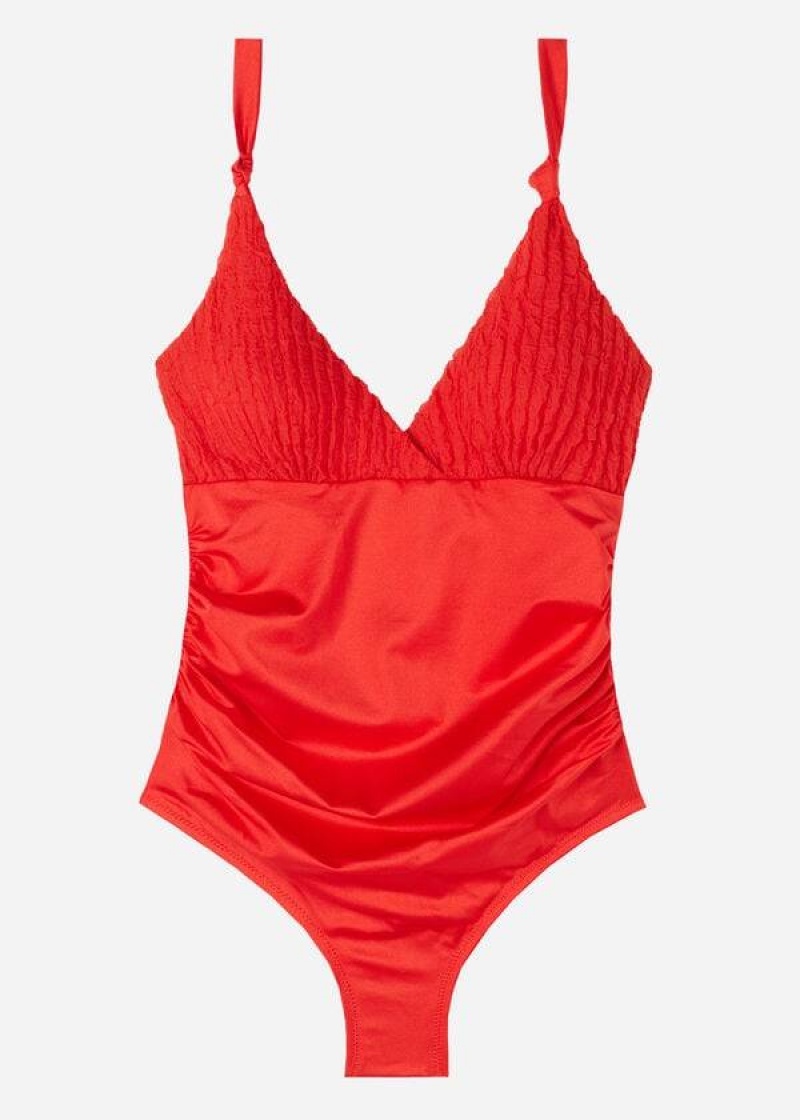 Calzedonia One Piece Marrakech Badeanzüge Damen Rot | DE2023BC