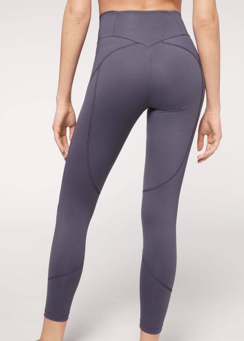 Calzedonia Performance Turn Leggings Damen Navy | DE1521HK