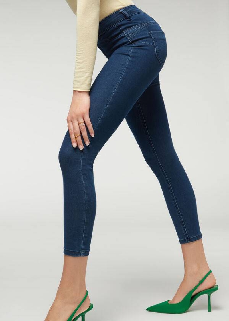 Calzedonia Push-up and soft touch Jeans Damen Navy | DE1582NB