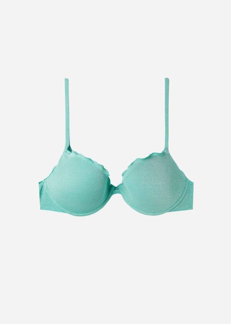 Calzedonia Push Up Formentera Bikinioberteile Damen Grün | DE2251KI