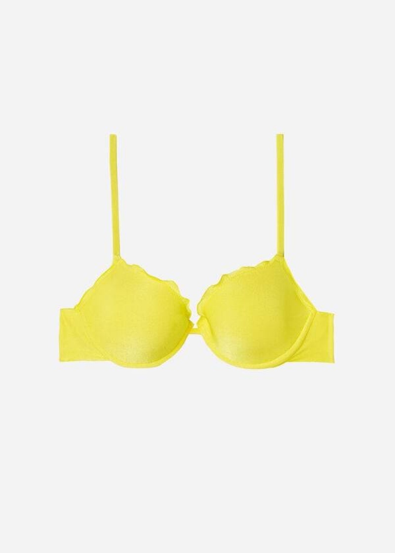 Calzedonia Push Up Formentera Bikinioberteile Damen Gelb | DE2249HK