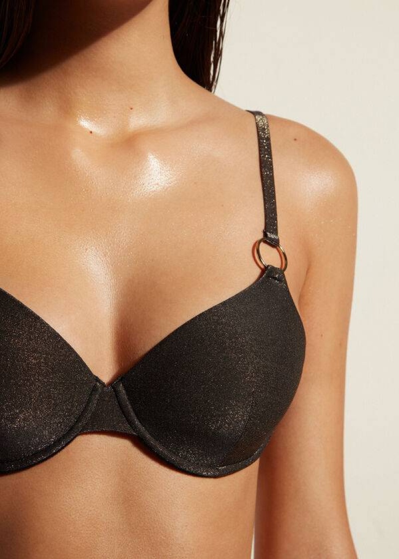 Calzedonia Push Up Hollywood Bikinioberteile Damen Schwarz | DE2248GL