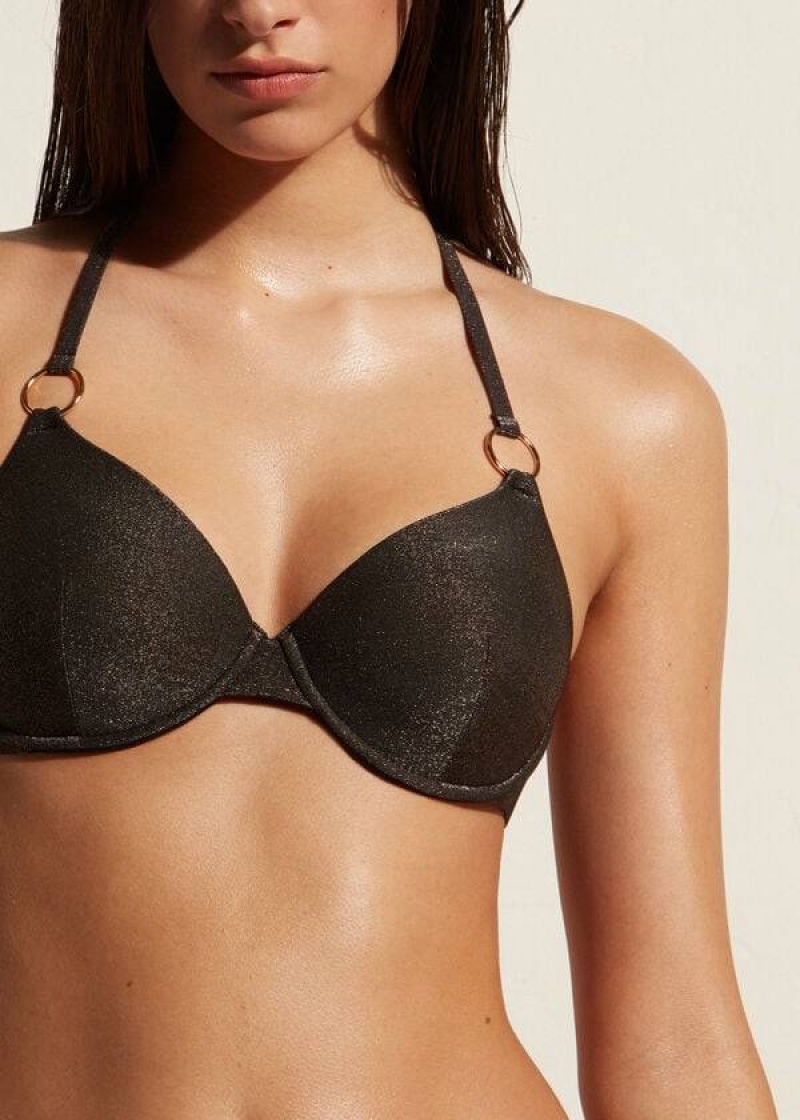 Calzedonia Push Up Hollywood Bikinioberteile Damen Schwarz | DE2248GL