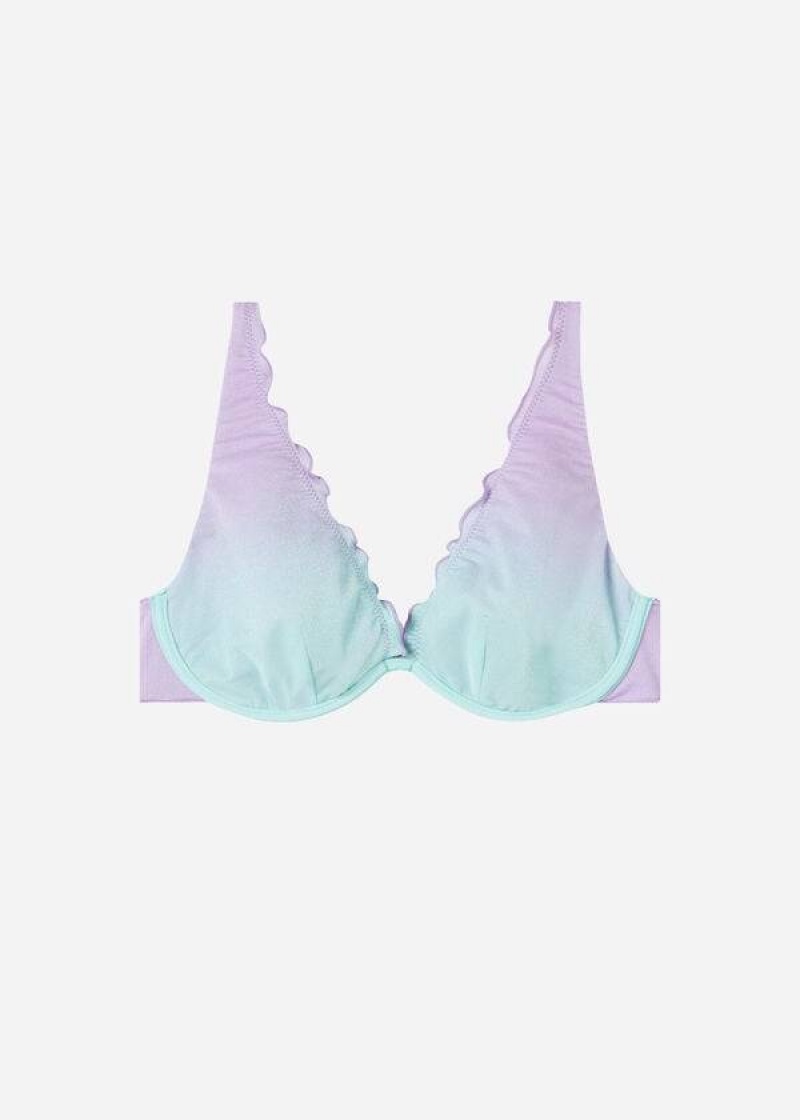 Calzedonia Push Up Madrid Bikinioberteile Damen Lila | DE2240UT