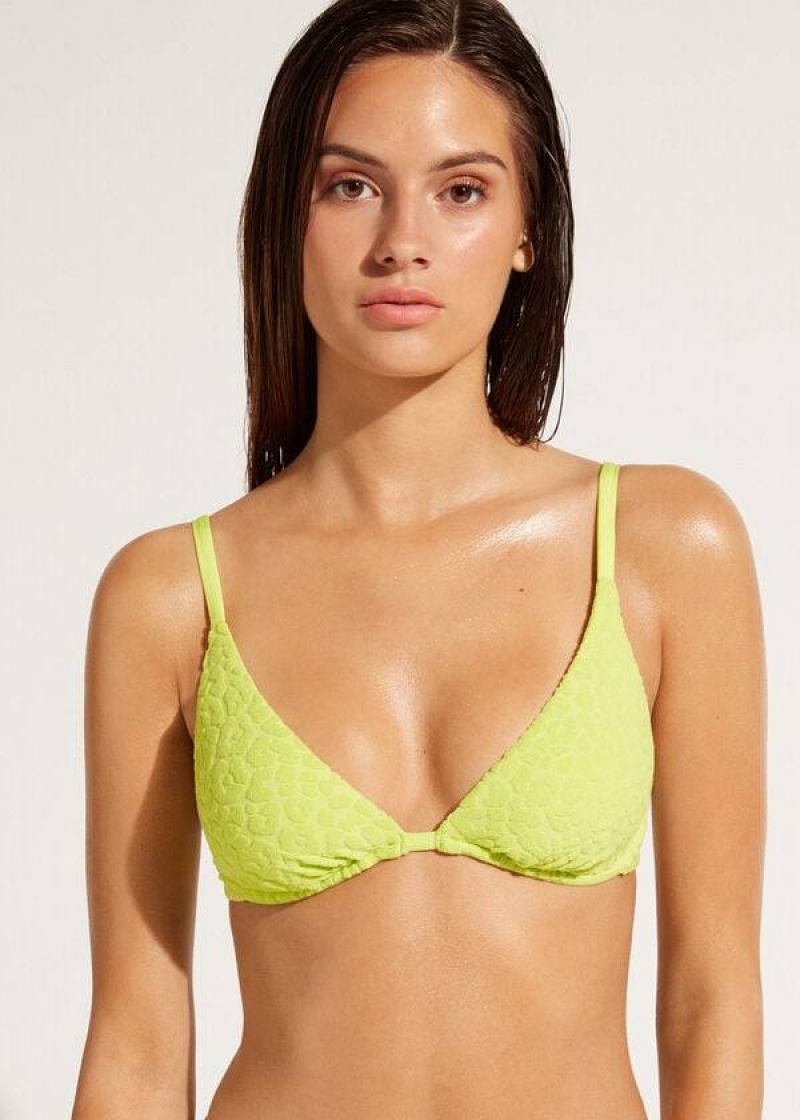 Calzedonia Removable Padding Push Up Bangkok Bikinioberteile Damen Grün | DE2235WY