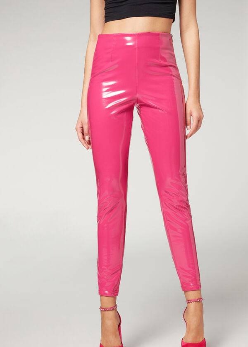 Calzedonia Schlank in Thermal Vinyl Hose Damen Rosa | DE1452NB