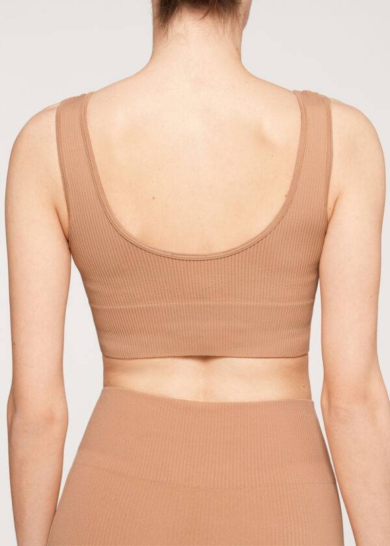 Calzedonia Seamless Gerippt Cover-Ups Damen Beige | DE2082TV