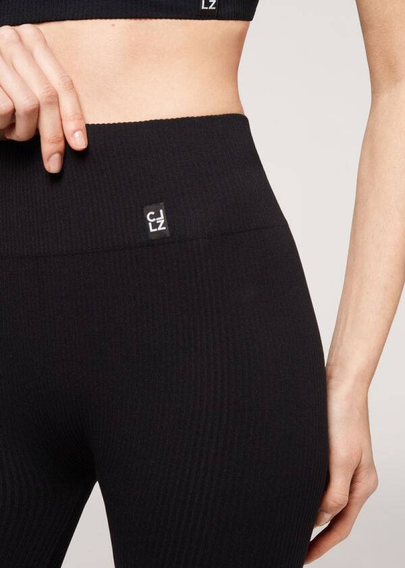 Calzedonia Seamless Turn Bike Leggings Damen Schwarz | DE1513IS