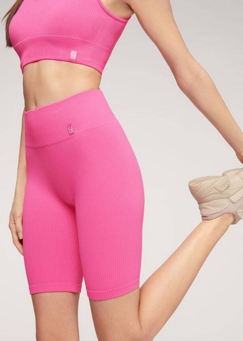 Calzedonia Seamless Turn Bike Leggings Damen Rosa | DE1512UT